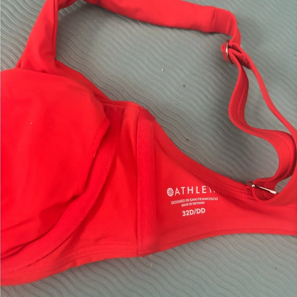 athleta Vibrant orange Bikini Top size 32 D/DD - Picture 3 of 6